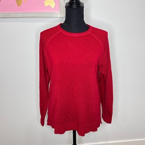 Sweet Romeo Red Women’s Long Sleeve Crew Neck Sweater (XS) - Picture 2 of 6